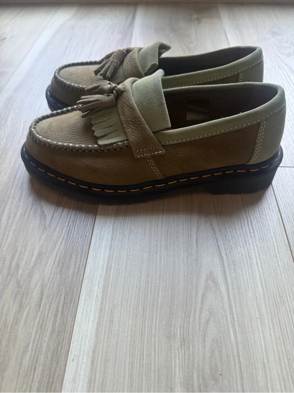 Dr. Martens Adrian Muted Olive Loafers - Picture 6 of 8